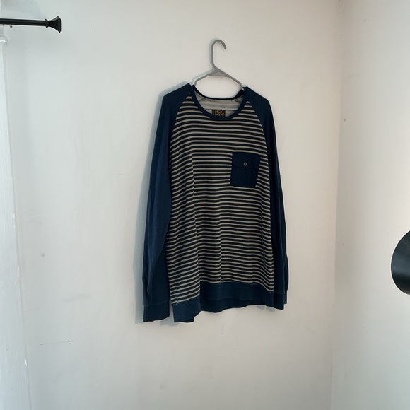 Dark Seas Striped Long Sleeve Shirt with Pocket - Picture 4 of 4